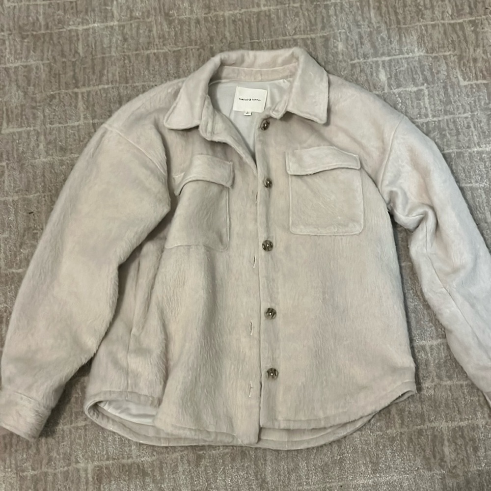 Thread & supply button jacket